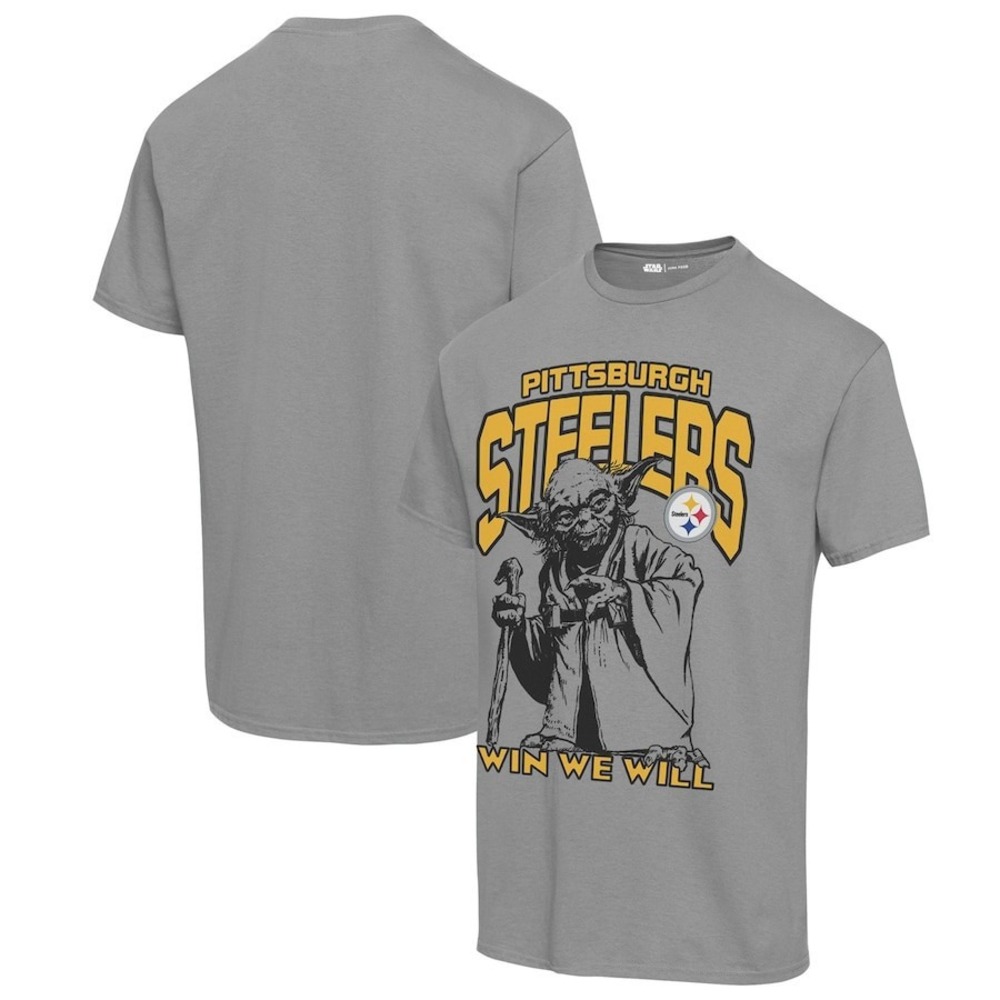 Pittsburgh Steelers Junk Food Disney Star Wars Yoda Win We Will T-Shirt Small